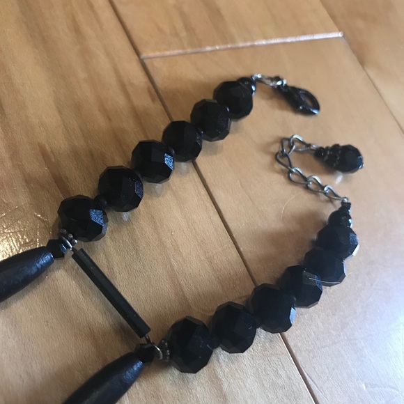 Black Onyx Bracelet Finger Link by Eliza - Picture 5 of 6